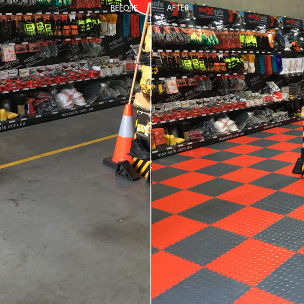 Commercial Flooring - Before and after